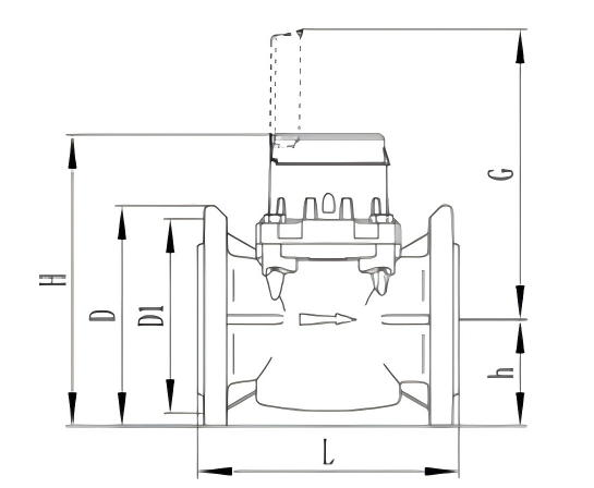 HP5D Bulk Water Meter Dimension